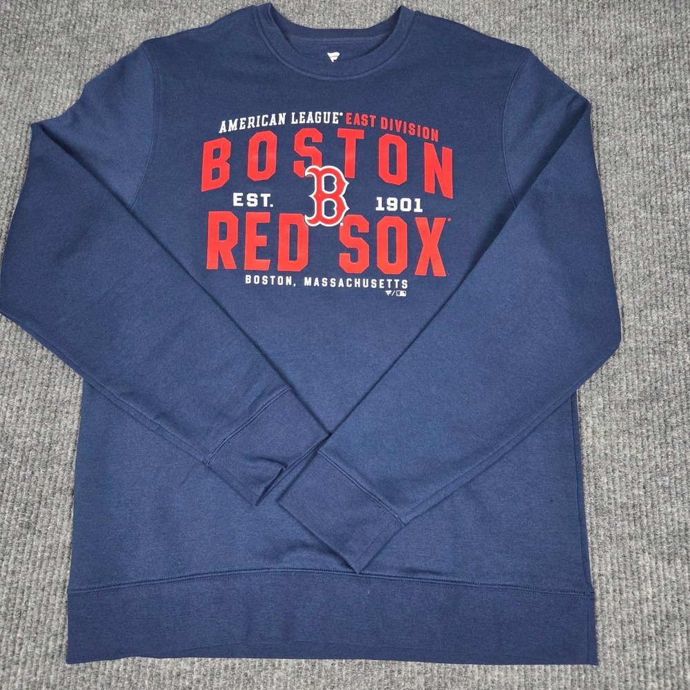 Fanatics Boston Red Sox Navy Blue Crewneck Sweatshirt Mens Large MLB Pullover